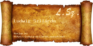 Ludwig Szilárda névjegykártya